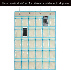 Organizador de Bolsillos para Aula con 30 Bolsillos Numerados, 33.5x24.5 Pulgadas, Tela No Tejida, para Teléfonos Celulares y Calculadoras, para Colgar en Pared/Puerta - Product Image 2