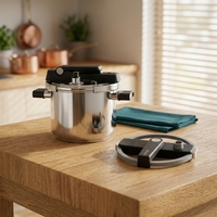 Cuisinière à pression multi-pression en acier inoxydable écologique avec pression haute/basse, 2 couvercles à pression, compatible gaz et induction