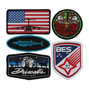 Cosido personalizado sin apliques, triángulo ovalado, productor láser, corte grande para ropa de sombrero, parche tejido para planchar - Product Image 1