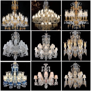 Grand Chandelier <span class=keywords><strong>avec</strong></span> <span class=keywords><strong>Pince</strong></span> à Bras Lustre en Cristal Salle de Banquet Salle à Manger Manoir Suspension de Luxe - Product Image 2