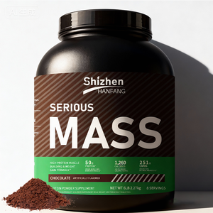 Integratore Alimentare in Polvere per Aumento di Peso OEM ODM, 6LB Gusto Cioccolato, 50g di Proteine per lo Sviluppo Muscolare - Product Image 1