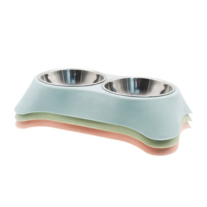 Kaymaz paslanmaz çelik çıkarılabilir çift tutucu köpek yemekleri Pet su ve gıda yükseltilmiş besleyici kase küçük köpekler ve kediler için çanaklar - Product Image 5