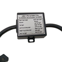 Convertisseur de lumière pour remorque, adaptateur de prise de lame à 7 voies, connecteur rond à 7 broches, USA vers EU, véhicule américain