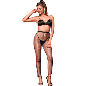 King Mcgreen Star Diamond femmes pantalons maille Leggings mode pantalon pour femmes évider résille large jambe pantalon Sexy à travers - Product Image 6