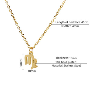 Collar de Acero Inoxidable con Baño de Oro de 18K, Colgante de Constelaciones, Estilo Europeo Americano, Simple y Versátil - Product Image 5