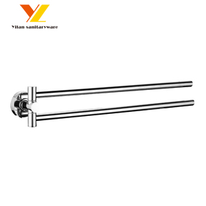 Portasciugamani Moderno da Parete per Hotel, Villa, Appartamento, in <span class=keywords><strong>Ottone</strong></span> con Finitura Cromata/Nero Opaco, Gancio Singolo per <span class=keywords><strong>Asciugamani</strong></span> - Product Image 4