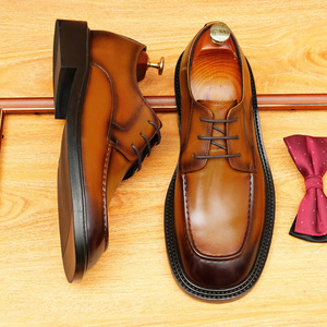 Newly Launched Popular Men's Brand Classic Handmade Custom Made Classic Cowhide Patchwork Style Casual Business Sport Shoes - Product Image 4