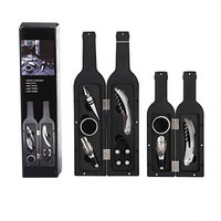 Ensemble d'ouvre-bouteilles à vin rouge transfrontalier en acier inoxydable multifonctionnel avec couteau hippocampe et verseur, coffret cadeau 5 pièces
