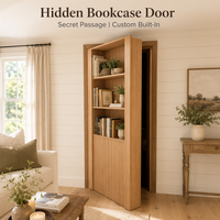 Porte-bibliothèque dissimulée en bois sur mesure, porte battante pour passage secret, étagère de rangement multicouche moderne pour bureau à domicile et bureau