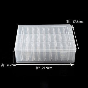 Plastic Desktop Storage <b>Box</b> 30 Compartments Airtight With Lid Office Organizer Rectangle Solid Color Standing Type - Product Image 3