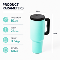 Offre Spéciale – Gobelets Isothermes à Double Paroi en Acier Inoxydable 304 de 40 oz (1200 ml) Grande Capacité – Isolation Thermique 12-24h