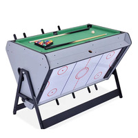 Table de jeux multifonctionnelle unisexe de luxe pour l'intérieur, 4 pieds, rabattable, en MDF écologique, personnalisable, 3 en 1 : billard/hockey sur glace/foot de table