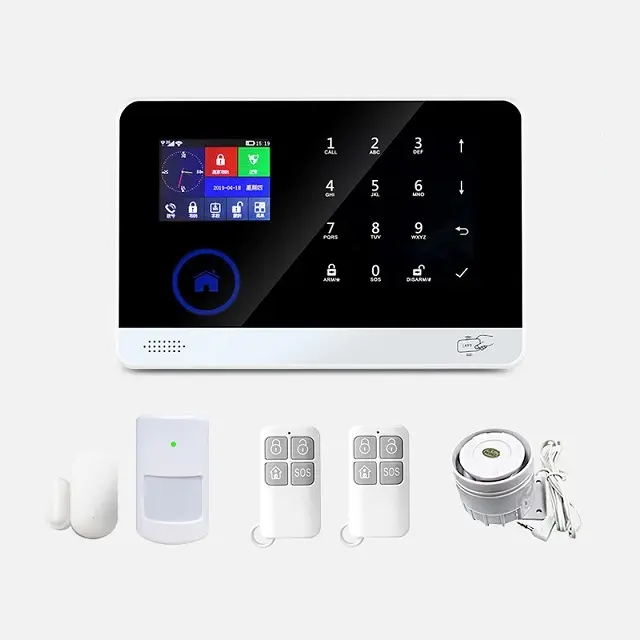 door/window/smoke/gas leak sensors optional wireless WIFI GSM 3G home alarm systems with IP camera