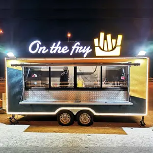 Food Truck Mobile Food Trailer 5M Food truck For Sale Ice Cream Coffee Hot Dog Vending Carts