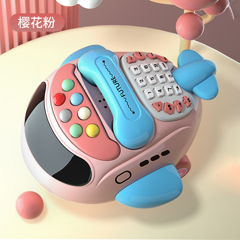 [Alimenté par batterie] Machine à histoires de téléphone d'avion [Rose]