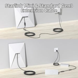 DaierTek Starlink Mini Extension <b>Cable</b> 20cm DC Male to Female IP65 <b>Waterproof</b> Voltage Display Power Cord - Product Image 2