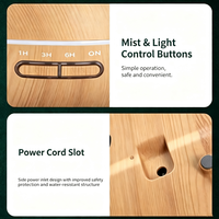 Diffuseur d'huiles essentielles en bois en forme d'oignon, diffuseur d'arômes automatique, machine à parfum portable avec lumière nocturne ambiante