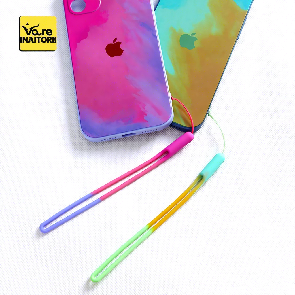 Wholesale Liquid Soft Rubber Phone Silicone Lanyard for Camera USB Thumb Drives Charms Keychain Badges Image 3