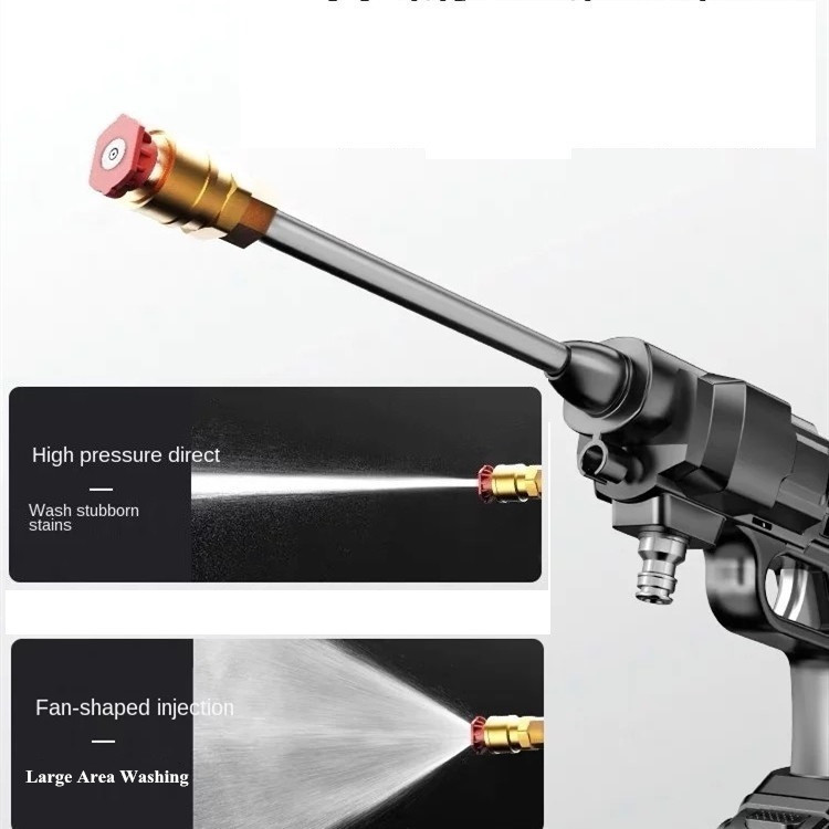 Hot products cordless high pressure car washer gun with rechargeable lithium battery