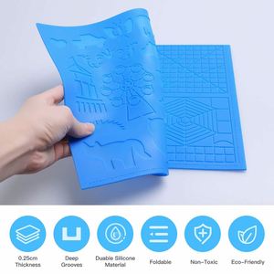 Tapis en silicone pour stylo d'impression 3D, résistant à la chaleur, planche à dessin créative, plateau de conception DIY antidérapant, tapis de dessin pour stylo 3D, cadeau pour enfants - Product Image 3