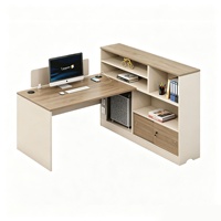 Bureau de travail finctionnel double face avec écran, combinaison libre, style moderne et minimaliste, ensemble bureau et chaise pour personnel, poste de travail