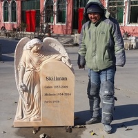 Monuments funéraires américains modernes en pierre sur mesure |   Statues d'anges pour tombes et designs de mausolées en marbre