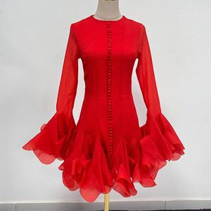 Váy cổ tròn thanh lịch cho nữ mùa xuân mới của phụ nữ mỏng bất thường váy ngắn - Product Image 4