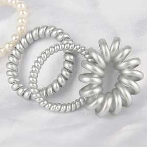 Caliente 3 uds astilla transparente cable de teléfono lazos de plástico sin daños accesorios para el cabello bobina Original sin rastro espiral lazos para el cabello conjunto - Product Image 6