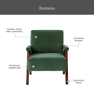 Fauteuil une <span class=keywords><strong>place</strong></span> confortable pour salle à manger, hôtel, appartement, avec rembourrage en éponge, en bois et tissu, idéal pour salon, chambre, centre commercial - Product Image 2