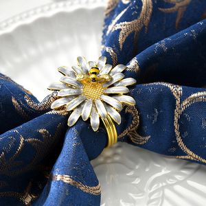 Porte-serviettes de mariage de luxe en alliage métallique, papillon de Noël, abeille, table en bois, argent, bois, acrylique, rotin, restaurant - Product Image 5