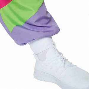 Setelan Jogger blok warna Retro, mantel lengan panjang nyaman dan celana untuk acara Festival 80s Retro pakaian olahraga kostum - Product Image 6