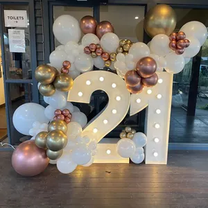 Wholesale High Quality3ft/4ft/5ft Marquee Number 21 Light Up Number Home Shop Event Anniversary Wedding Birthday