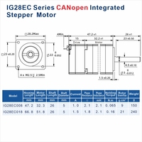 Moteur pas à pas NEMA11 28mm 0.08 N.m CANopen à boucle fermée 9-36VDC avec driver intégré et encodeur 4096 lignes pour machine d'impression 3D