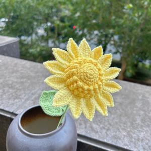 Fiori di Girasole all'Uncinetto Fatti a Mano in Cotone Ecologico, Decorazioni a Lunga Durata per San Valentino, Natale e Soggiorno - Product Image 4