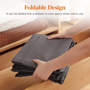 95L 4-Pack Foldable <b>PVC</b> Bed Storage Containers Reinforced Handles Large Capacity for Blankets Sheets <b>Clothes</b>-Grey - Product Image 6