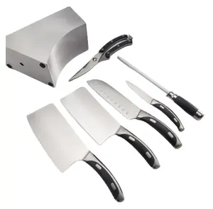 Hot Sale Kitchen Knife Chef Set High Quality Carbon Stainless Steel Kitchen Knife Set With Steel Block