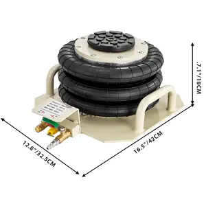 Latest 3 tier Portable Pneumatic farm car tire jack Hand-held Air Jack 1-10T With Nice Price