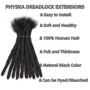 Extensions de dreadlocks en cheveux humains 100% naturels pour hommes/femmes, peuvent être teintes, extensions de dreadlocks douces - Product Image 2