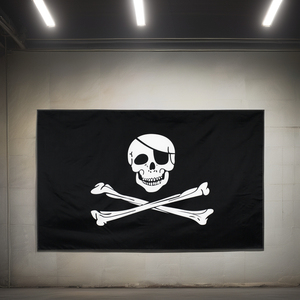 Jolly Roger Polyester 3 x5ft Schwarz Cross bones Pirat Jack Rackham Stocked Flag Premium-Qualitäts produkt - Product Image 3