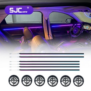 Éclairage ambiant RGB pour voiture SJC pour <span class=keywords><strong>Jaguar</strong></span> XJL 2010-2018, éclairage ambiant LED dynamique intérieur, accessoires de garniture de symphonie à 64 couleurs - Product Image 1