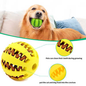 Thương mại điện tử mẫu miễn phí bền cao su mềm không thể phá hủy ẩn thực phẩm Câu Đố cắn tương tác vật nuôi bóng nhai con chó đồ chơi - Product Image 2
