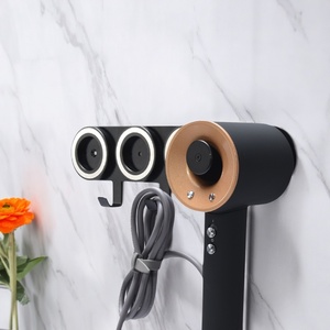Support mural magnétique pour sèche-cheveux, support en aluminium pour salle de bain, compatible avec <span class=keywords><strong>Dyson</strong></span> <span class=keywords><strong>Supersonic</strong></span> - Product Image 1