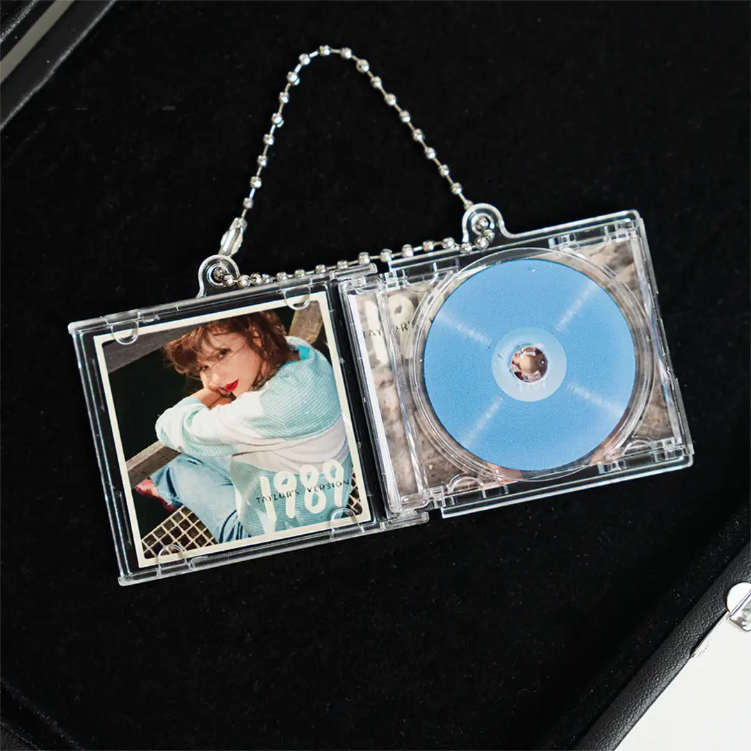 Großhandel individuelle Acryl-CD-Schlüsselanhänger Kpop-Musik Mini-Album Charms DIY Anime eingebaute NFC Karton Stockschlüsselanhänger Anhänger