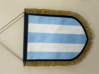 Mini drapeau et fanions de football à impression personnalisée avec frange Mini drapeaux d'échange de club de football double face de haute qualité