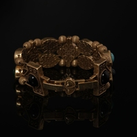 Bracelet vintage, style rétro haut de gamme, en alliage de cuivre, pierre naturelle, tendance