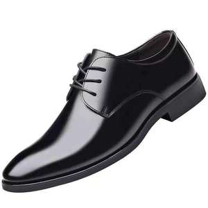 Chaussures habillées britanniques pour hommes, grande taille, <span class=keywords><strong>en</strong></span> cuir respirant, bout pointu, décontractées, pour affaires, mariage, costume, trajets professionnels - Product Image 5