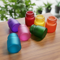 Botol Minyak Esensial Kaca Berwarna 1ml Dengan Penutup Orifice, Botol Sampel Parfum Kosmetik Mini