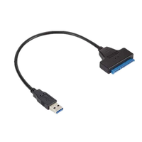 Adattatore da SATA a USB 3.0 per disco rigido, adattatore da 2,5 pollici, alimentatore a doppia testa per SSD, esterno