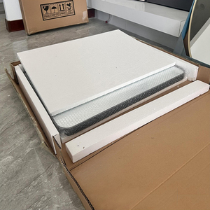 Modern Rectangular 24x36 Inch <strong>Black</strong> Wall Mounted <strong>Mirror</strong> With <strong>Metal</strong> <strong>Frame</strong> for Hotel Bathroom Use - Product Image 3