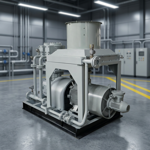 Compresseur d'air industriel à vis sans huile pour oxygène, compresseur de gaz de process, refroidi par eau, classe 0, à économie d'énergie, sans huile - Product Image 1